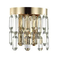 Бра Dakisa 4986/2W Odeon Light прозрачный 2 лампы, основание золотое в стиле современный 