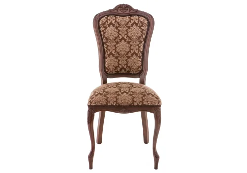 Деревянный стул Руджеро орех / шоколад 318604 Woodville, шоколад/ткань, ножки/массив бука дерево/орех, размеры - ****500*560 фото 2
