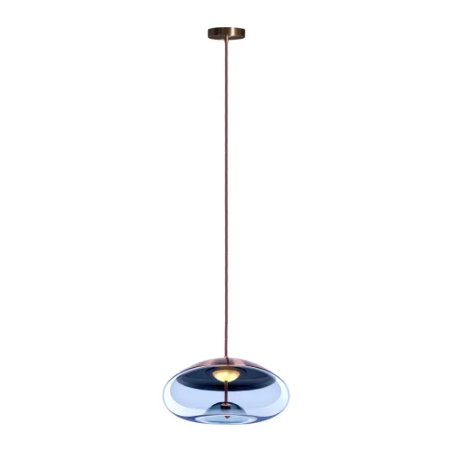 Светильник подвесной LED Knot 8133-D mini LOFT IT голубой 1 лампа, основание медь в стиле модерн  фото 2