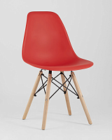Стул EAMES, красный 4шт. (набор) УТ000037607 Stool Group, /, ножки/массив бука/бежевый, размеры - *815***460*530