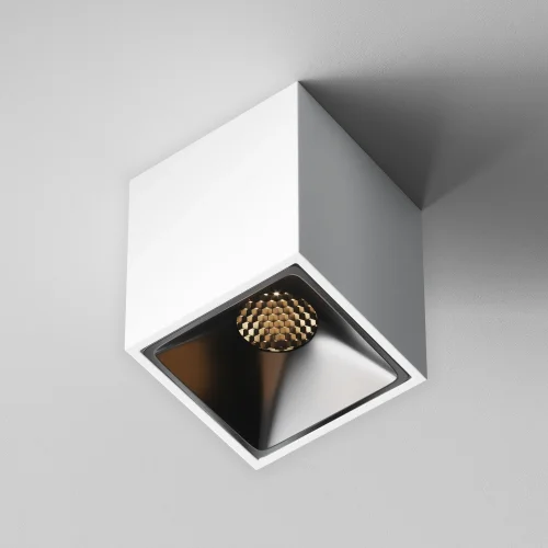 Светильник накладной LED Alfa LED C065CL-8W3K-SQ-WB Maytoni белый на 1 лампу, основание белое в стиле современный хай-тек квадратный фото 2