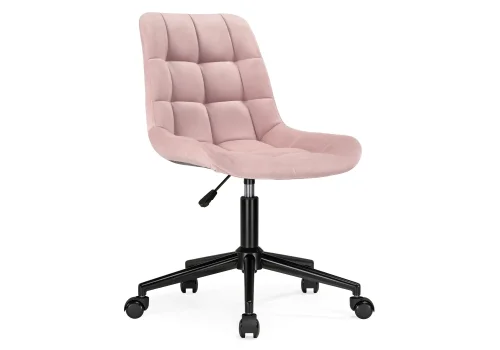 Компьютерное кресло Честер розовый / черный 489818 Woodville, розовый/велюр, ножки/металл/чёрный, размеры - ****500*600