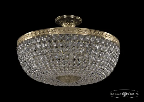 Люстра потолочная хрустальная 19151/45IV G Bohemia Ivele Crystal прозрачная на 6 ламп, основание золотое в стиле классика sp