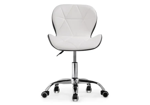 Компьютерное кресло Trizor white / black 15336 Woodville, чёрный белый/искусственная кожа, ножки/металл/хром, размеры - *810***530*530 фото 2