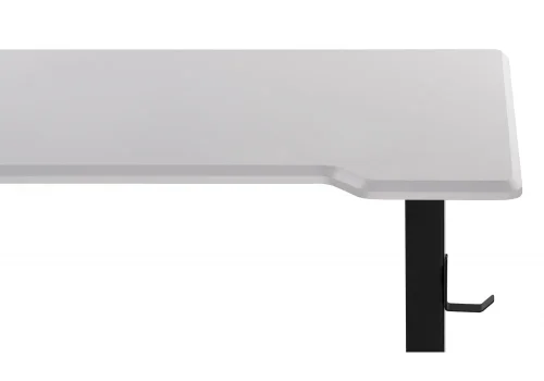 Компьютерный стол Маркос с механизмом подъема 120х75х75 белая шагрень / черный 578402 Woodville столешница белая из мдф фото 8