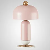 Настольная лампа MEET TAB B Pink 212711-23 ImperiumLoft розовая 2 лампы, основание белое металл в стиле скандинавский 