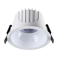 Светильник точечный LED Knof 358698 Novotech белый 1 лампа, основание белое в стиле современный 