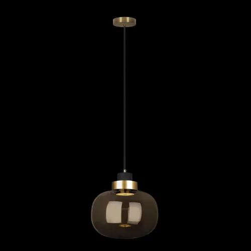 Светильник подвесной LED Bubble 10140B Amber LOFT IT янтарный на 1 лампу, основание золотое в стиле современный выдувное фото 2