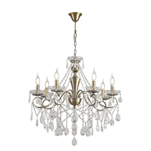 Люстра подвесная хрустальная Luina 8346/7 Lumion без плафона на 7 ламп, основание бронзовое в стиле классический фото 5