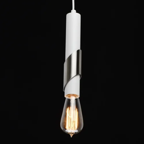 Светильник подвесной Фьюжн 392018501 DeMarkt без плафона 1 лампа, основание белое в стиле современный трубочки фото 4