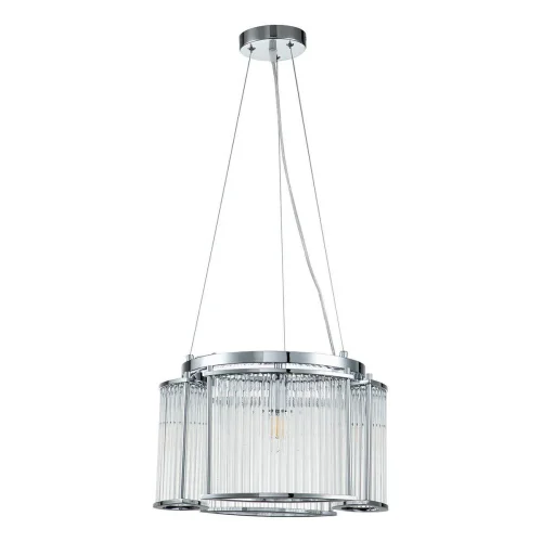 Светильник подвесной Corsetto V000074 Indigo прозрачный 4 лампы, основание хром в стиле хай-тек 