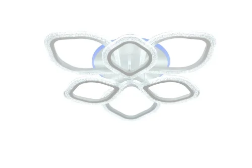 Люстра потолочная LED с пультом Bubble 10251/6LED BL Escada прозрачная на 1 лампу, основание белое в стиле хай-тек с пультом фото 3