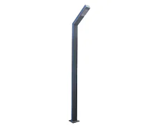 Парковый светильник LED с солнечной батареей Рагги 09202-F,16(05) Kink Light уличный IP54 серый на 1 лампу, плафон серый в стиле современный LED