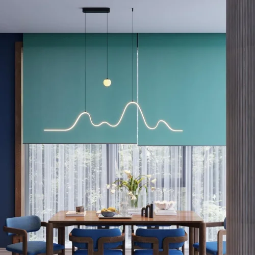 Светильник подвесной LED Moonlight 7181/37L Odeon Light белый на 2 лампы, основание чёрное в стиле хай-тек линейный фото 3