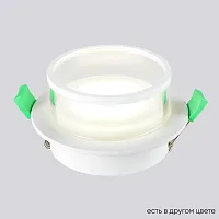 Светильник точечный CLT 061C1 WH Crystal Lux прозрачный белый на 1 лампу, основание белое в стиле современный круглый