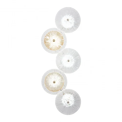 Бра LED AM-1252B 5.1252B.D250.H600.LED G Arte Milano янтарный прозрачный на 1 лампу, основание золотое в стиле современный 