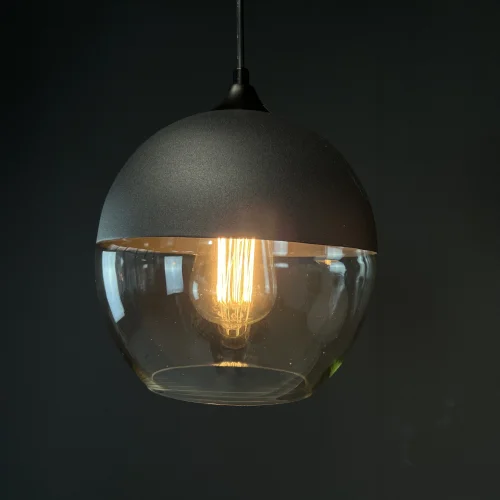 Светильник подвесной NORD C D20 Black/Transparent 190500-26 ImperiumLoft прозрачный 1 лампа, основание чёрное в стиле современный  фото 8