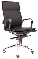 Кресло руководителя Nerey M Экокожа Черный EC-06Q PU Black Everprof, чёрный/экокожа, ножки//, размеры - 1080*1140***560*