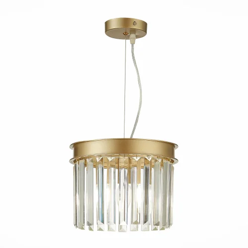 Светильник подвесной Ercolano SL1624.203.01 ST-Luce прозрачный 1 лампа, основание бежевое матовое золото в стиле современный 