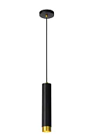 Светильник подвесной Floris 35413/01/30 Lucide чёрный 1 лампа, основание чёрное в стиле современный трубочки