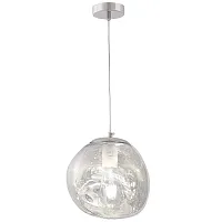 Светильник подвесной MALAGA SP1 D200 CHROME Crystal Lux серый хром 1 лампа, основание хром в стиле современный 