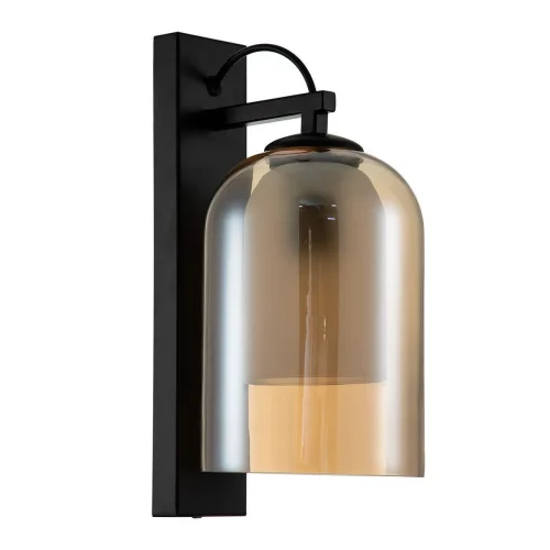 Бра Coffee V000313 Indigo янтарный на 1 лампа, основание чёрное в стиле современный 