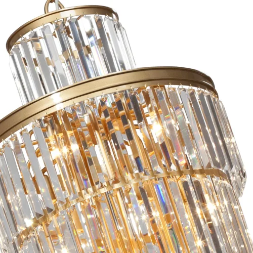 Люстра подвесная V1808-8/12+12+1 Vitaluce прозрачная на 25 ламп, основание золотое в стиле современный классический фото 2