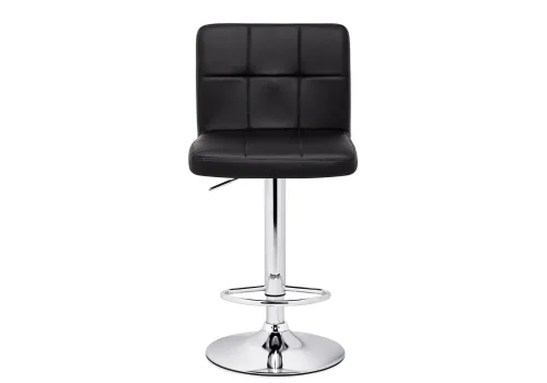 Барный стул Paskal black / chrome 15497 Woodville, чёрный/экокожа, ножки/металл/хром, размеры - *1090***430*530 фото 2