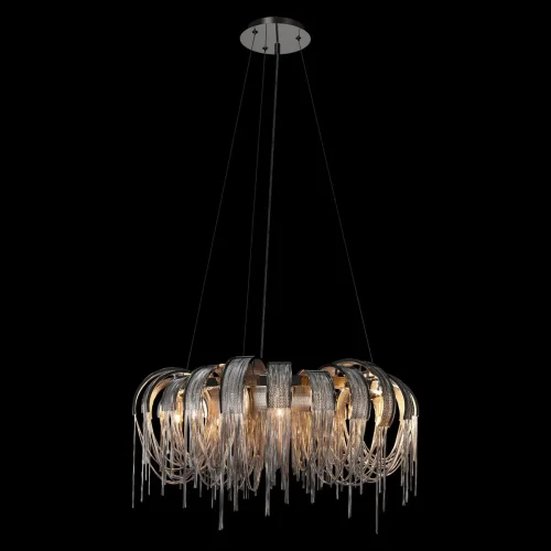 Люстра подвесная Volver 10404/800 SN LOFT IT никель на 8 ламп, основание никель в стиле арт-деко цепочки фото 2