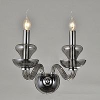 Бра 1902/A fume Newport без плафона 2 лампы, основание прозрачное серое в стиле арт-деко 