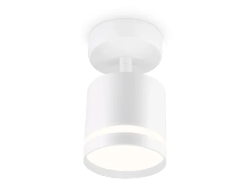 Светильник накладной TA1411 Ambrella light белый 1 лампа, основание белое в стиле хай-тек минимализм круглый фото 2