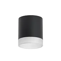 Светильник накладной Rullo GX53 R348780 Lightstar чёрный белый 1 лампа, основание чёрное в стиле хай-тек современный круглый