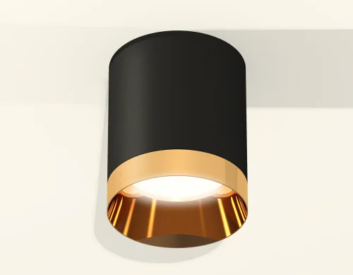 Светильник накладной Techno spot XS6302024 Ambrella light чёрный золотой 1 лампа, основание чёрное в стиле современный круглый фото 2