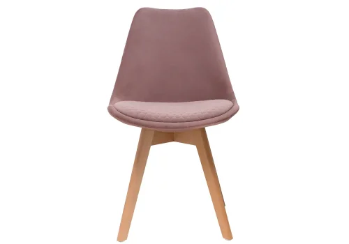 Деревянный стул Bonuss light purple / wood 15322 Woodville, фиолетовый/велюр, ножки/массив бука/натуральный, размеры - ****500*560 фото 2
