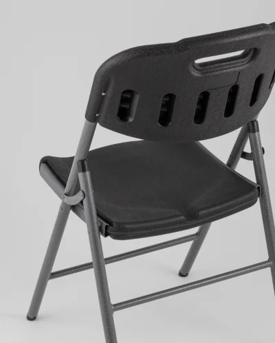 Стул складной банкетный черный УТ000039883 Stool Group, чёрный/пластик, ножки/металл/чёрный, размеры - ***** фото 4