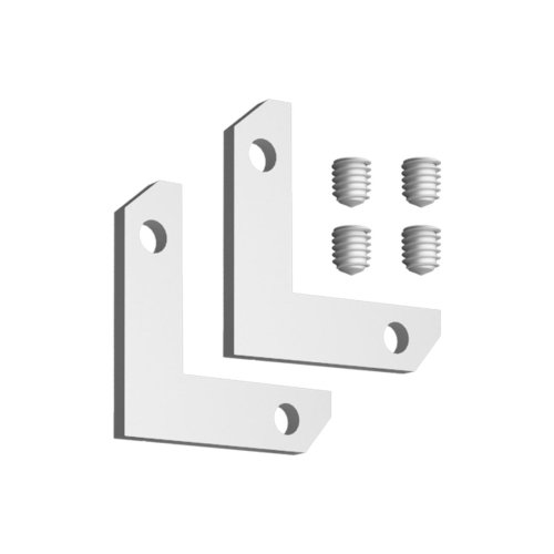 Соединитель угловой горизонтальный для арт.135325-135328 (2 шт. в комплекте) Flum 135330 Novotech серебряный в стиле минимализм хай-тек современный для светильников серии Flum низковольтная трековая система