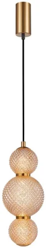 Светильник подвесной LED Kiran 4612-1P F-promo янтарный на 1 лампу, основание золотое латунь в стиле современный 