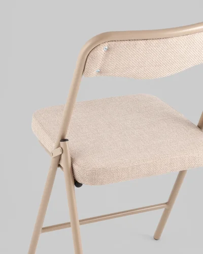 Стул складной Джонни рогожка бежевая каркас бежевый УТ000039510 Stool Group, бежевый/рогожка, ножки/металл/бежевый, размеры - ***** фото 3