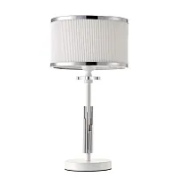Настольная лампа Premium line 10156/T Escada белая 1 лампа, основание хром металл в стиле американский 