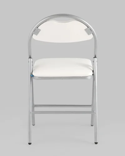 Стул складной Hagen экокожа белый каркас металлик УТ000036845 Stool Group, белый/экокожа, ножки/металл/серый, размеры - *820***440*460 фото 5