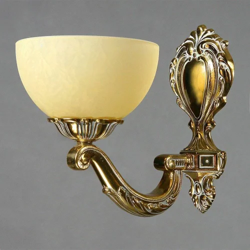 Бра  TENERIFE 02166/1 WP AMBIENTE by BRIZZI бежевый на 1 лампа, основание бронзовое в стиле классический 
