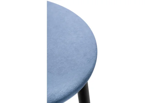 Полубарный стул Гангток катания дасти блю / черный матовый 507424 Woodville, синий/велюр, ножки/металл/чёрный, размеры - ****380*380 фото 3