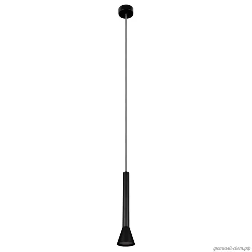 Светильник подвесной LED Pipe 10337/250 Black LOFT IT чёрный на 1 лампу, основание чёрное в стиле современный хай-тек трубочки