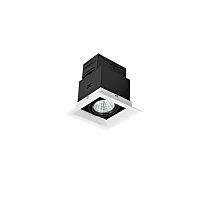 Светильник карданный LED OPZIONE 535.1-5W-WT/BK Lucia Tucci чёрный белый 1 лампа, основание чёрное белое в стиле современный 