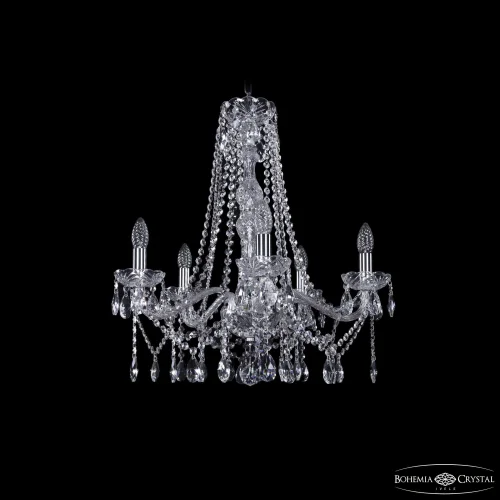 Люстра подвесная 1413/5/200/h-60 Ni Bohemia Ivele Crystal без плафона на 5 ламп, основание никель в стиле классический sp