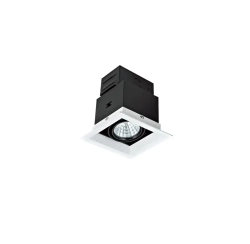 Светильник карданный LED OPZIONE 535.1-5W-WT/BK Lucia Tucci чёрный белый на 1 лампу, основание белое чёрное в стиле современный 