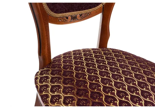 Деревянный стул Adriano 2 вишня / патина 438322 Woodville, бордовый/ткань, ножки/массив бука/вишня, размеры - ****500*540 фото 9