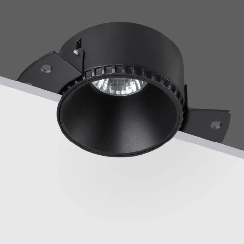 Светильник точечный Nimbus 370996 Novotech чёрный на 1 лампу, основание чёрное в стиле современный хай-тек круглый для затирки фото 5