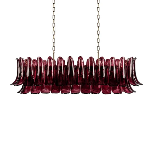 Люстра подвесная Лилу / Lilou 10600/1200R Burgundy LOFT IT бордовая на 18 ламп, основание бронзовое в стиле фото 5