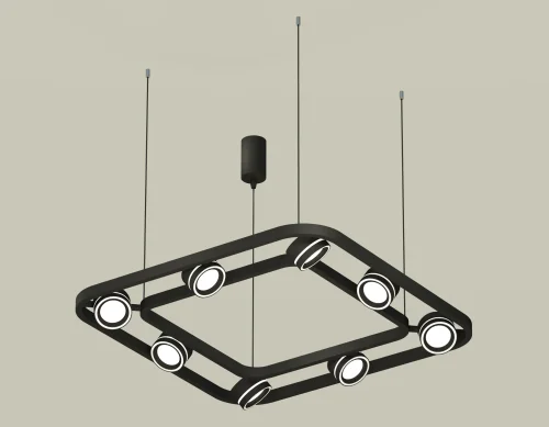 Светильник подвесной XB9182151 Ambrella light чёрный 8 ламп, основание чёрное в стиле хай-тек современный 